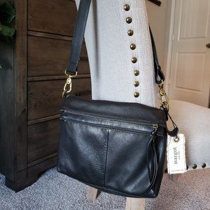 Margot New York Mickey Double Zip Crossbody - Black